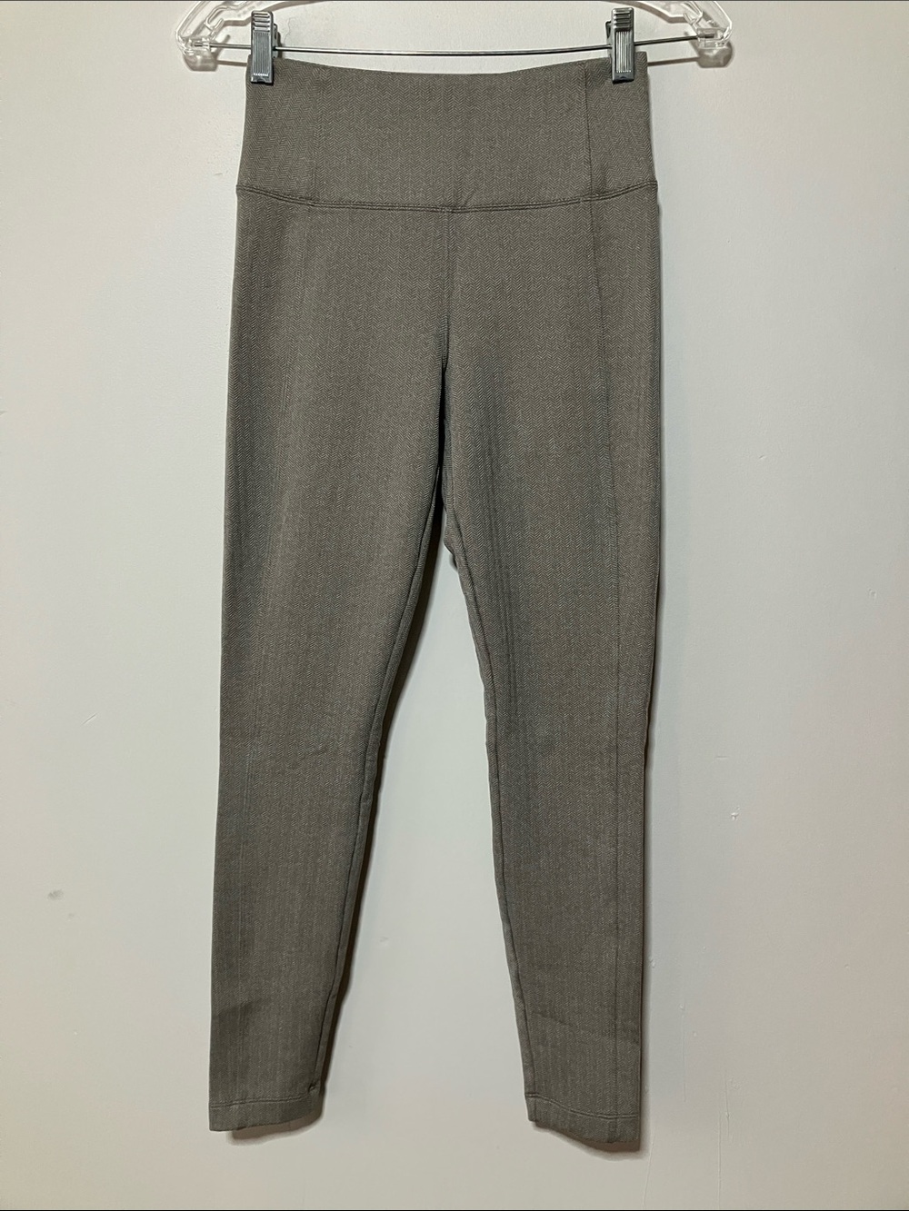 Athleta Delancey High Rise Herringbone Grey Neutral Tight Leggings Women XS